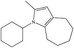 1-Cyclohexyl-2-methyl-1,4,5,6,7,8-hexahydro-1-azaazulene Structure