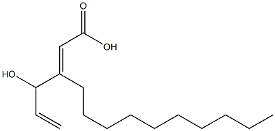 (E)-3-(1-Hydroxyallyl)-2-tridecenoic acid 구조식 이미지