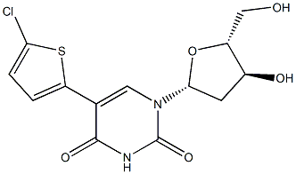 5-(5-Chloro-2-thienyl)-2'-deoxyuridine 구조식 이미지