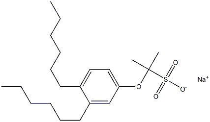 2-(3,4-Dihexylphenoxy)propane-2-sulfonic acid sodium salt 구조식 이미지