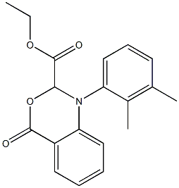 1-(2,3-Dimethylphenyl)-1,2-dihydro-4-oxo-4H-3,1-benzoxazine-2-carboxylic acid ethyl ester Structure