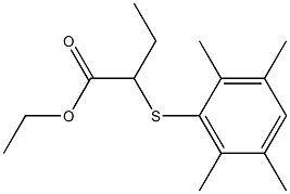 2-[(2,3,5,6-Tetramethylphenyl)thio]butyric acid ethyl ester 구조식 이미지