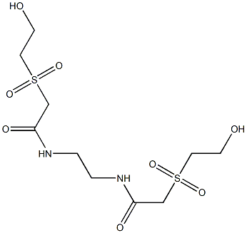 2,2'-Bis(2-hydroxyethylsulfonyl)[N,N'-ethylenebis(acetamide)] 구조식 이미지