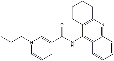 N-[(1,2,3,4-Tetrahydroacridin)-9-yl]-1,4-dihydro-1-propylpyridine-3-carboxamide 구조식 이미지