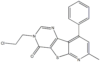 3-(2-Chloroethyl)-7-methyl-9-phenylpyrido[3',2':4,5]thieno[3,2-d]pyrimidin-4(3H)-one 구조식 이미지