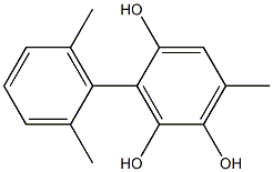 3-(2,6-Dimethylphenyl)-6-methylbenzene-1,2,4-triol Structure