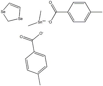 Dimethylstannanediselenolebis(4-methylbenzoate) Structure