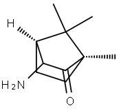 (1R,4S)-1,7,7-Trimethyl-2-oxo-bicyclo[2.2.1]heptan-3-amine 구조식 이미지