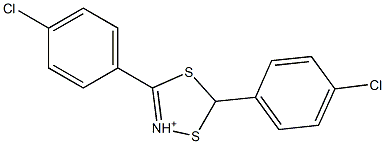 3,5-Di(4-chlorophenyl)-1,4,2-dithiazole-2-cation Structure