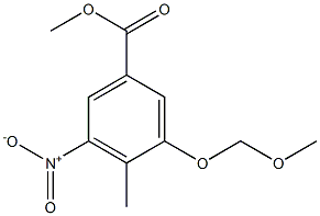 3-Methoxymethoxy-4-methyl-5-nitrobenzoic acid methyl ester 구조식 이미지