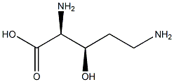 (3R)-3-Hydroxy-L-ornithine 구조식 이미지