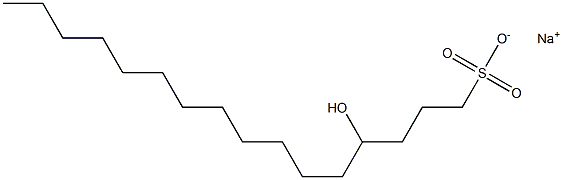 4-Hydroxyhexadecane-1-sulfonic acid sodium salt Structure