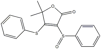 5,5-Dimethyl-3-phenylsulfinyl-4-(phenylthio)furan-2(5H)-one Structure