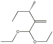 [S,(+)]-3-Methyl-2-methylenevaleraldehyde diethyl acetal 구조식 이미지