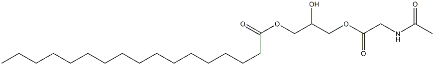 1-[(N-Acetylglycyl)oxy]-2,3-propanediol 3-heptadecanoate 구조식 이미지
