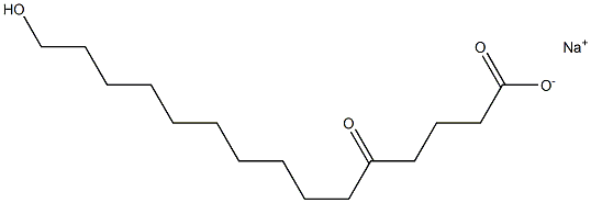 15-Hydroxy-5-oxopentadecanoic acid sodium salt Structure