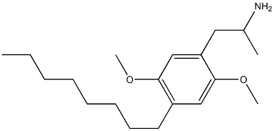 1-Methyl-2-[4-octyl-2,5-dimethoxyphenyl]ethanamine Structure