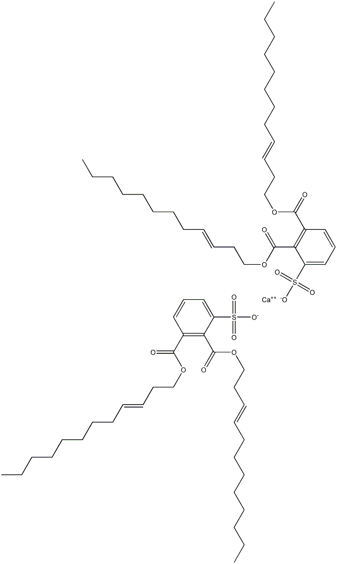 Bis[2,3-di(3-dodecenyloxycarbonyl)benzenesulfonic acid]calcium salt 구조식 이미지