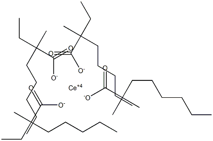 Cerium(IV)2,2-dimethyloctanoate=tris(2-ethyl-2-methylheptanoate) Structure