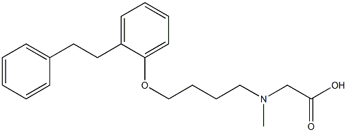 [N-[4-[2-(2-Phenylethyl)phenoxy]butyl]methylamino]acetic acid Structure