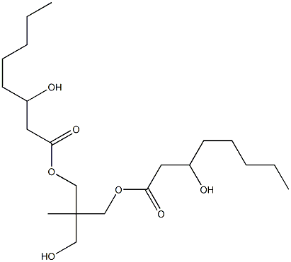 Bis(3-hydroxyoctanoic acid)2-(hydroxymethyl)-2-methyl-1,3-propanediyl ester Structure