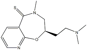 (8R)-7,8-Dihydro-8-(2-dimethylaminoethyl)-6-methyl-1,6-diaza-9-oxa-9H-benzocycloheptene-5(6H)-thione 구조식 이미지