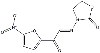 3-[(5-Nitro-2-furoyl)methyleneamino]-2-oxazolidinone 구조식 이미지