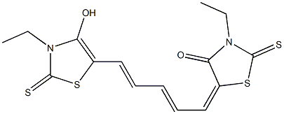 3-Ethyl-2-thioxo-5-[5-(3-ethyl-4-hydroxy-2-thioxo-4-thiazolin-5-yl)-2,4-pentadien-1-ylidene]thiazolidin-4-one 구조식 이미지