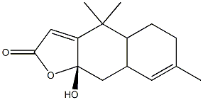 (9aS)-2,4,4a,5,6,8a,9,9a-Octahydro-4,4,7-trimethyl-9a-hydroxynaphtho[2,3-b]furan-2-one Structure