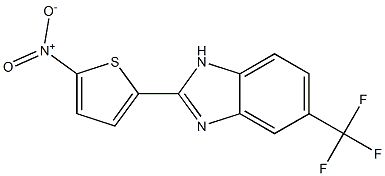 5-(Trifluoromethyl)-2-[5-nitrothiophen-2-yl]-1H-benzimidazole Structure