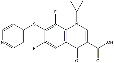 7-(Pyridin-4-yl)thio-1-cyclopropyl-6,8-difluoro-1,4-dihydro-4-oxoquinoline-3-carboxylic acid Structure