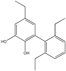 4-Ethyl-6-(2,6-diethylphenyl)benzene-1,2-diol Structure