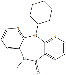 5,11-Dihydro-11-cyclohexyl-5-methyl-6H-dipyrido[3,2-b:2',3'-e][1,4]diazepin-6-one Structure