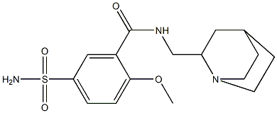 2-Methoxy-N-(2-quinuclidinylmethyl)-5-sulfamoylbenzamide Structure