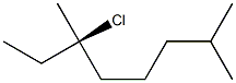 [R,(-)]-3-Chloro-3,7-dimethyloctane Structure