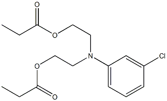 Dipropionic acid (3-chlorophenylimino)bisethylene ester Structure