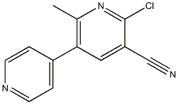 2-Chloro-5-(4-pyridinyl)-6-methylpyridine-3-carbonitrile 구조식 이미지