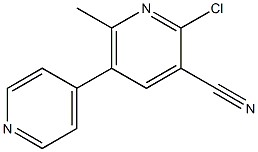 2-Chloro-5-(4-pyridinyl)-6-methylpyridine-3-carbonitrile Structure