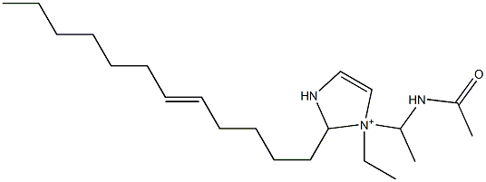 1-[1-(Acetylamino)ethyl]-2-(5-dodecenyl)-1-ethyl-4-imidazoline-1-ium 구조식 이미지