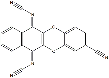 N,N'-Dicyano-2-cyanobenzo[b]naphtho[2,3-e][1,4]dioxin-6,11-diimine Structure