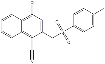 4-Chloro-2-[(4-methylphenyl)sulfonylmethyl]naphthalene-1-carbonitrile 구조식 이미지