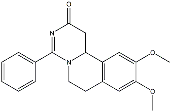 9,10-Dimethoxy-4-phenyl-1,6,7,11b-tetrahydro-2H-pyrimido[6,1-a]isoquinolin-2-one Structure