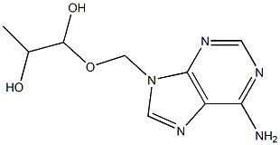 6-Amino-9-(2-hydroxy-1-hydroxypropoxymethyl)-9H-purine 구조식 이미지