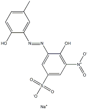 4-Hydroxy-3-[(2-hydroxy-5-methylphenyl)azo]-5-nitrobenzenesulfonic acid sodium salt Structure