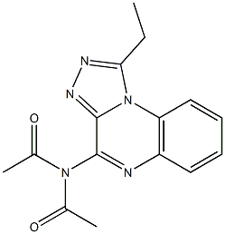 4-Diacetylamino-1-ethyl[1,2,4]triazolo[4,3-a]quinoxaline 구조식 이미지