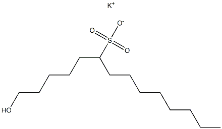 1-Hydroxytetradecane-6-sulfonic acid potassium salt Structure