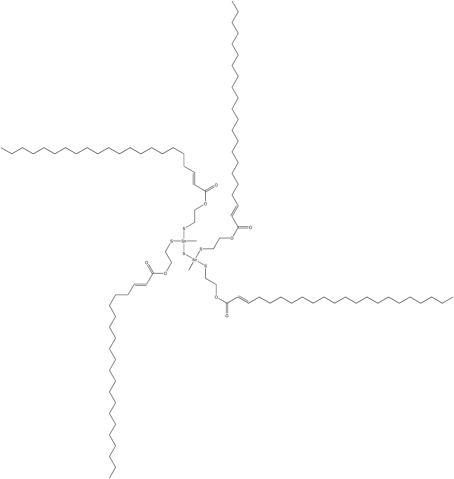 Bis[methylbis[[2-(1-henicosenylcarbonyloxy)ethyl]thio]stannyl] sulfide Structure