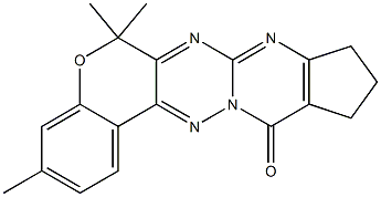 3,6,6-Trimethyl-10,11-dihydro-6H,12H-7,8,12a,13-tetraaza-5-oxa-9H-benzo[a]cyclopent[i]anthracen-12-one Structure