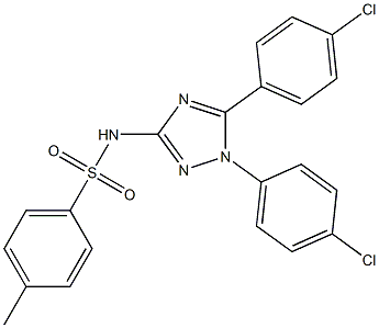 1-(4-Chlorophenyl)-5-(4-chlorophenyl)-3-([(4-methylphenyl)sulfonyl]amino)-1H-1,2,4-triazole 구조식 이미지