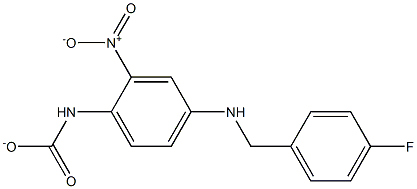 (4-((4-fluorobenzyl)amino)-2-nitrophenyl)carbamate 구조식 이미지